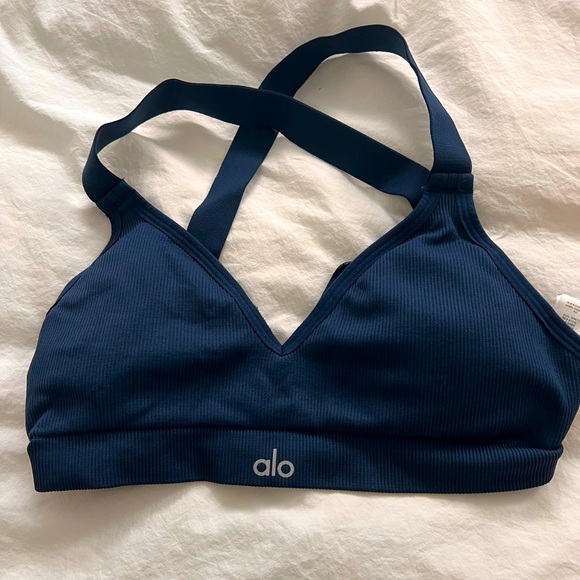 ALO Seamless Ribbed Favorite Bra [S] - Picture 1 of 5